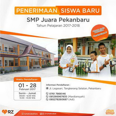 SMP Juara Pekanbaru Buka Pendaftaran Siswa Baru 2017/2018